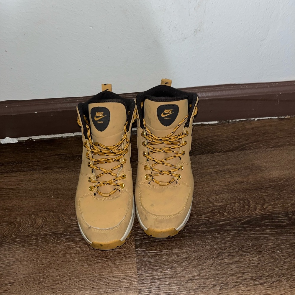 Nike Tan and Black High-Top Sneakers